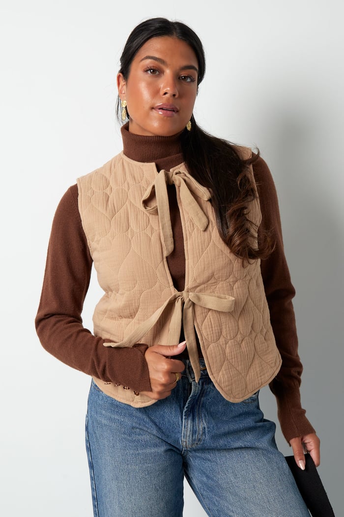 Waistcoat with bows - beige Picture2